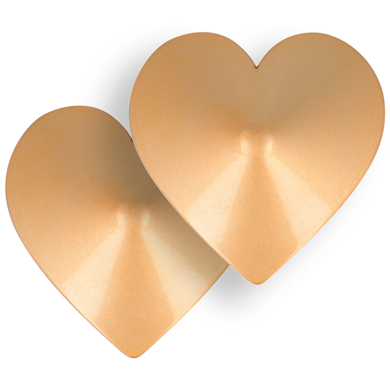 COQUETTE CHIC DESIRE - CUBRE PEZONES METALEN CORAZONES DORADOS