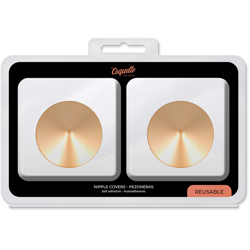 COQUETTE CHIC DESIRE - CUBRE PEZONES METALEN CIRCULOS DORADOS