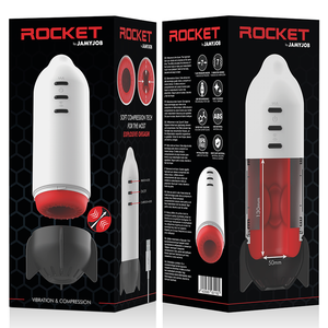 Jamyjob – Masturbateur rocket technologie de compression douce et vibration