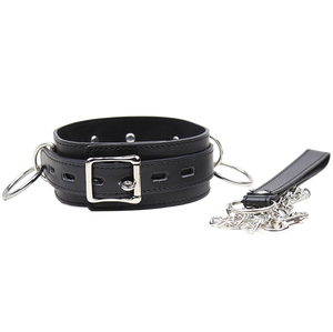 Ohmama Fetish – Collier de soumission avec 3 anneaux