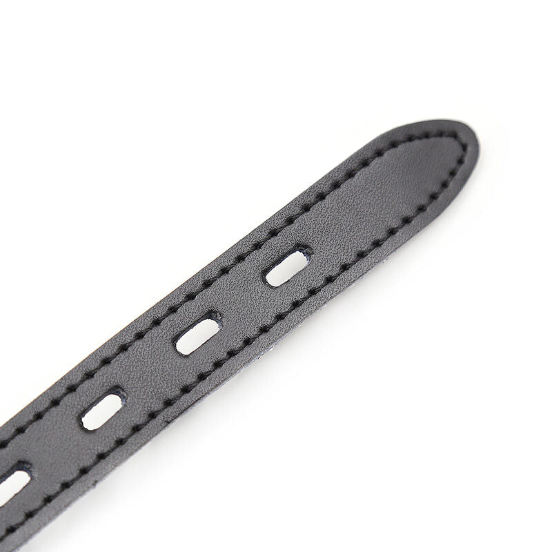 OHMAMA FETISH - MORDAZA SILICONA WITH CORREA PEL (CANDADO INCLUIDO)