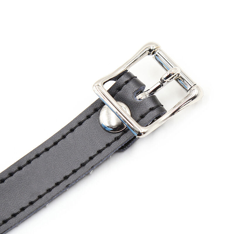 OHMAMA FETISH - MORDAZA SILICONA WITH CORREA PEL (CANDADO INCLUIDO)