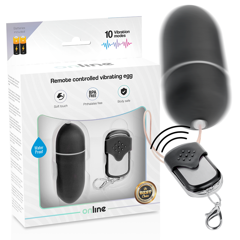 Online – Oeuf vibrant télécommande L noir