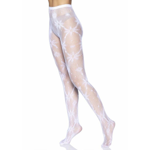 Leg Avenue – Collant résille flocon de neige taille unique