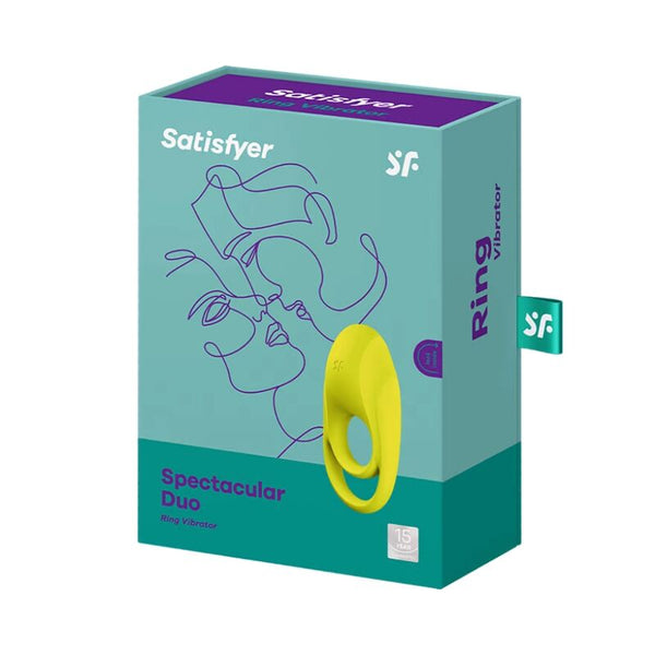 Satisfyer – Vibrateur anneau spectaculaire duo jaune