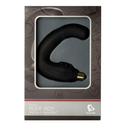 ROCKS-OFF - RUDE-BOY MASAJEADOR DEL PUNTO G MASCULINO 7 V NEGRO 