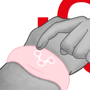 Watchme – Montre à technologie sans fil rose tendre