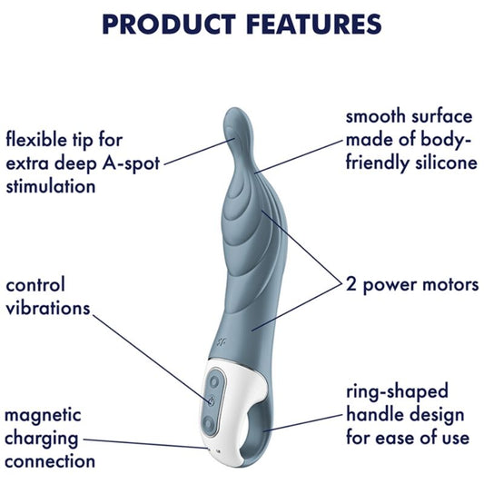 SATISFYER - AMAZING 2 VIBRADOR PUNTO A GRAY