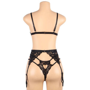 Subblime – Set ensemble trois pièces soutien-gorge + porte-jarretelle + string