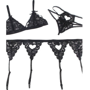 Subblime – Set ensemble trois pièces soutien-gorge + porte-jarretelle + string