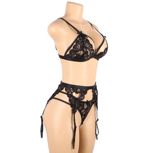 Subblime – Set ensemble trois pièces soutien-gorge + porte-jarretelle + string