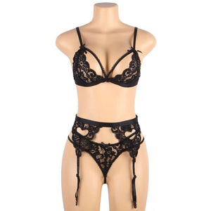 Subblime – Set ensemble trois pièces soutien-gorge + porte-jarretelle + string