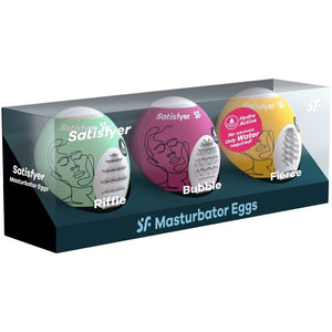 Satisfyer – 3 oeufs masturbateurs riffle, bubble & fierce