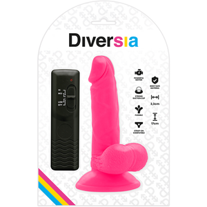 Diversia – Dildo vibrant flexible rose 17 cm -o- 3.3 cm