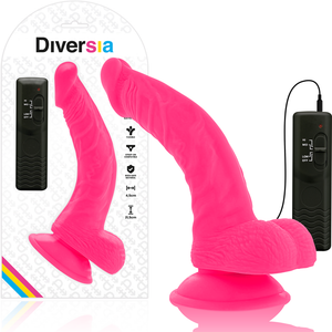 Diversia – Dildo vibrant flexible rose 21.5 cm -o- 4.5 cm