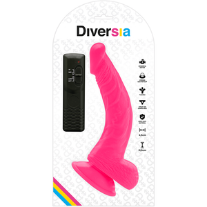 Diversia – Dildo vibrant flexible rose 21.5 cm -o- 4.5 cm