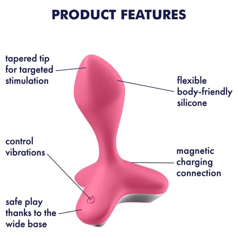 SATISFYER - VIBRATEUR  PLUG GAME CHANGER NOIR