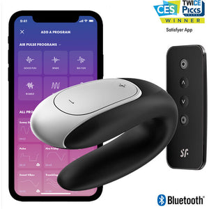 SATISFYER DOUBLE FUN CONNECT APP BLACK