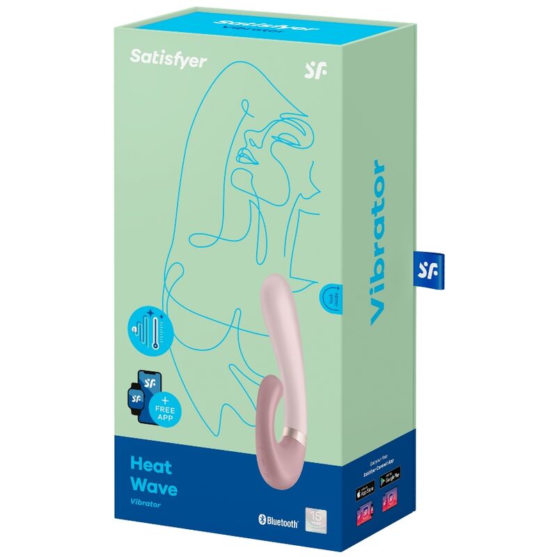 SATISFYER - APPLICATION HEAT WAVE VIBRATEUR BLANC