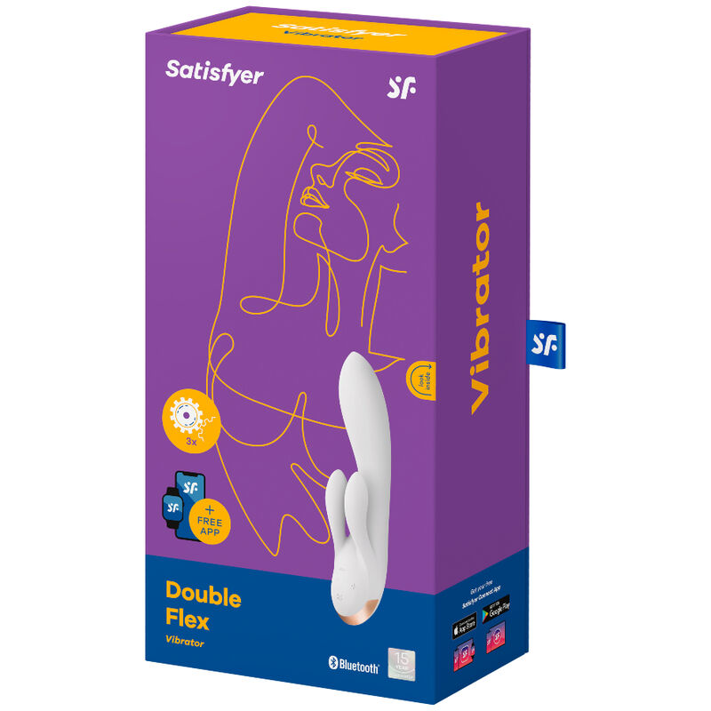 SATISFYER - APPLICATION VIBRATEUR DOUBLE FLEX NOIR