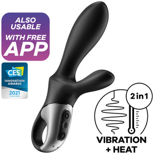 Satisfyer – Application heat climax+ vibrateur anal noir