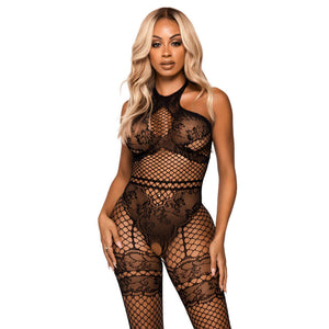Bodystocking à effet lingerie
