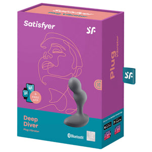 Satisfyer – Application de plug vibrant deep diver bleu