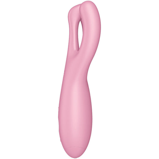 SATISFYER - APPLICATION VIBRATEUR THREESOME 4 BLEU