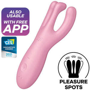 Satisfyer – Application vibrateur threesome 4 bleu