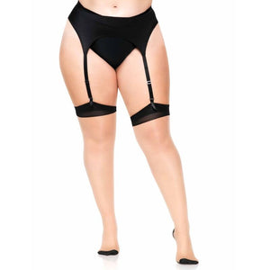 Bas élasthanne bicolores couture grande taille