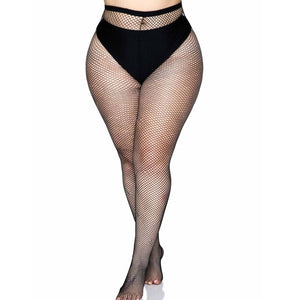 Leg Avenue – Collants couture arrière - noir grande taille