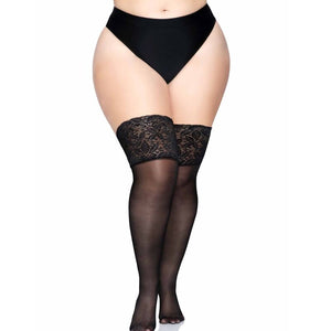 Leg Avenue – Stay ups sheer cuisses haute taille plus