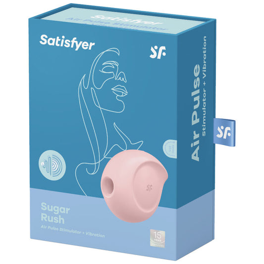 SATISFYER - STIMULATEUR ET VIBRATEUR D'IMPULSIONS D'AIR SUGAR RUSH BLEU