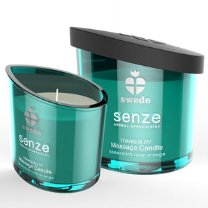 Swede – Bougie de massage sweede senze tranquility menthe verte, rose, orange