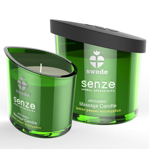 Swede – Bougie de massage excitant senze citron, poivre, eucalyptus