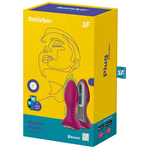 Satisfyer – Application de plug vibrant rotator plug 2+ rouge