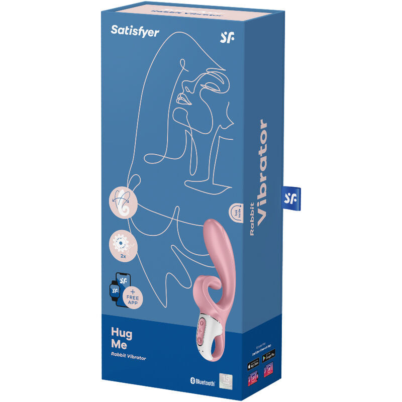 SATISFYER - APPLICATION VIBRATEUR HUG ME RABBIT BLEU