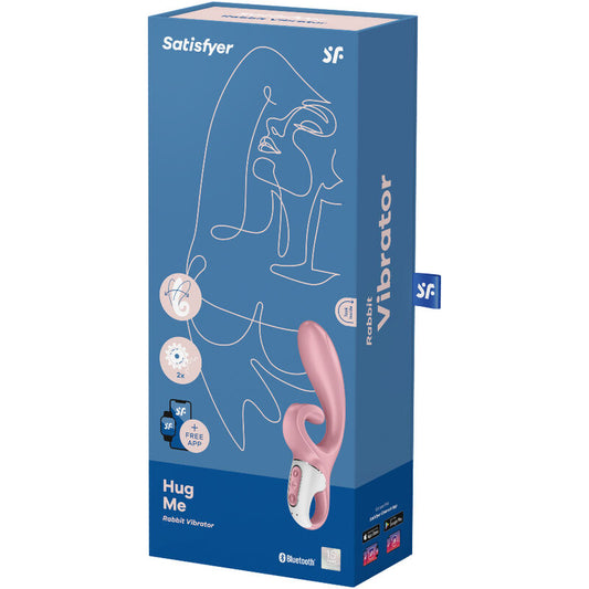 SATISFYER - APPLICATION VIBRATEUR HUG ME RABBIT BLEU