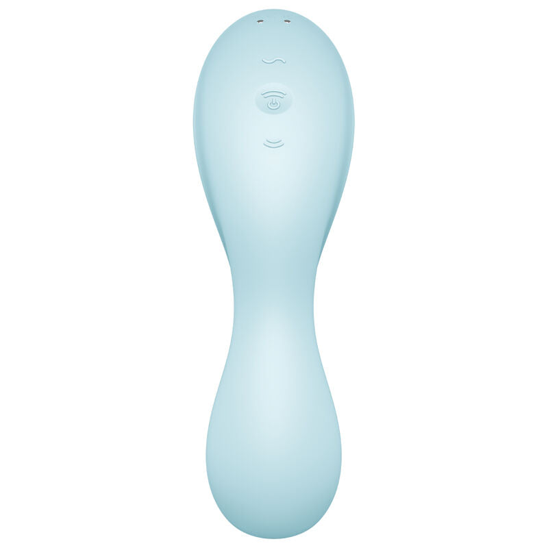 SATISFYER CURVY TRINITY 5 ESTIMULATOR Y VIBRADOR APP - AZUL