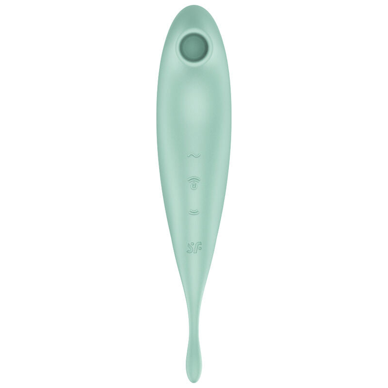 SATISFYER - TWIRLING PRO+ ESTIMULATOR Y VIBRADOR APP GREEN