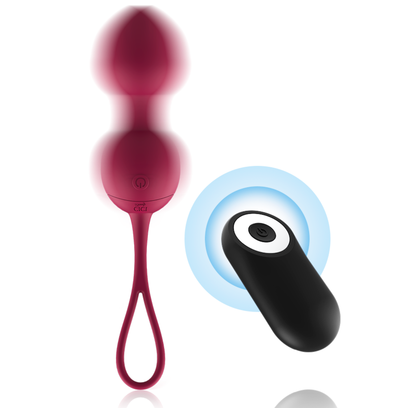 CICI BEAUTY - PREMIUM SILICONEN 3 VIBRERENDE KEGELKRALEN MET AFSTANDSBEDIENING