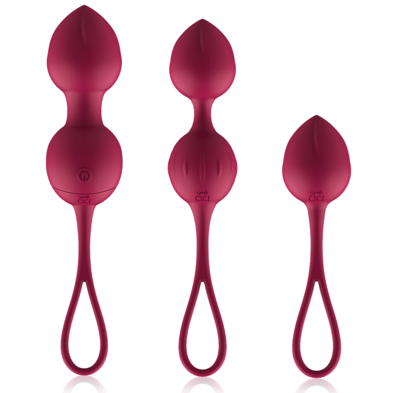 CICI BEAUTY - PREMIUM SILICONEN 3 VIBRERENDE KEGELKRALEN MET AFSTANDSBEDIENING