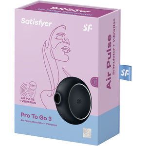 Satisfyer – Stimulateur et vibrateur double air pulse pro to go 3 bleu