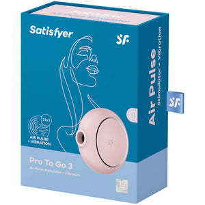 Satisfyer – Stimulateur et vibrateur double air pulse pro to go 3 bleu