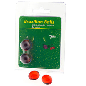 Taloka – 2 boules brésiliennes gel intime fraise & cerise