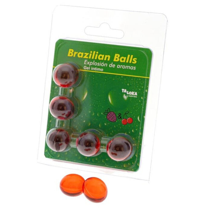 Taloka – 5 boules brésiliennes gel intime fraise & cerise