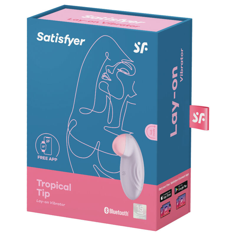 SATISFYER - TROPISCHE TIP VIBRADOR LAY-ON AZUL