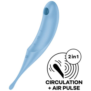 Satisfyer – Stimulateur et vibrateur twirling pro air pulse bleu