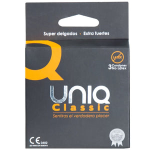 UNIQ – Classic préservatifs sans latex 3 unités