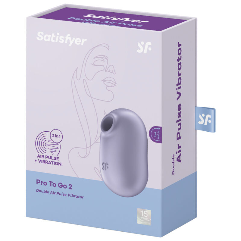 SATISFYER - PRO TO GO 2 ESTIMULATOR EN VIBRADOR DOBLE VIOLETA